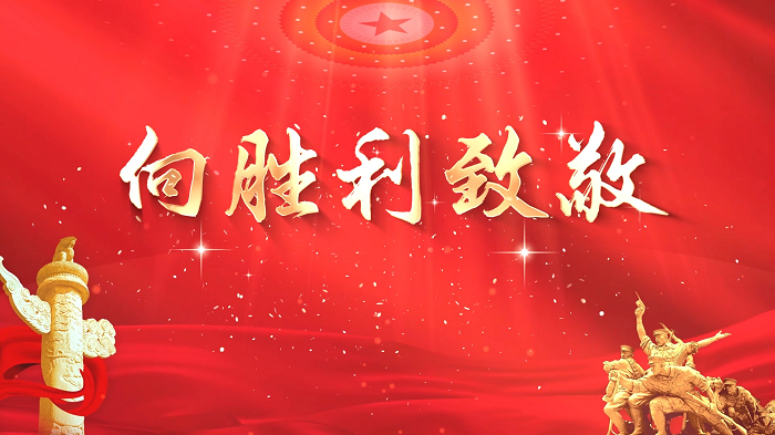 向胜利致敬—纪念九三大阅兵，93阅兵，纪念抗战80周年诗歌朗诵配乐背景视频